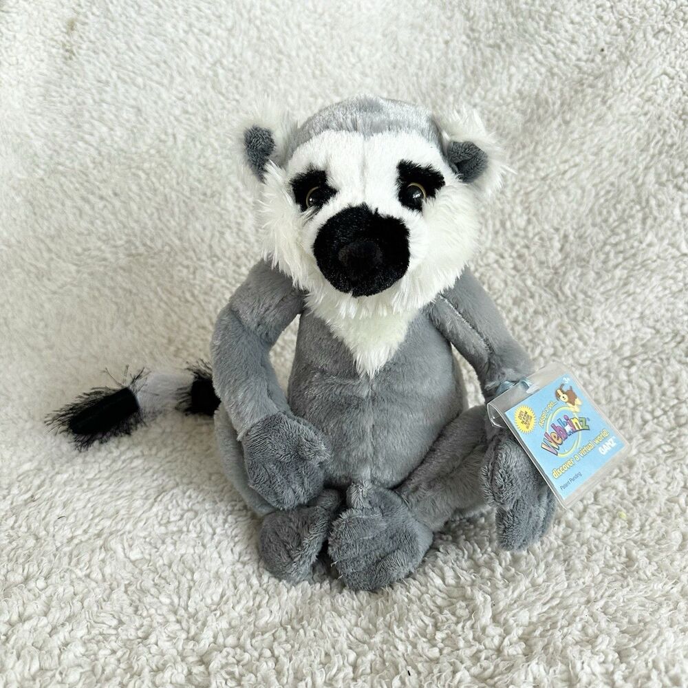 Ganz Webkinz Ringtailed Lemur Plush Stuffed Toy HM369 Sealed Code